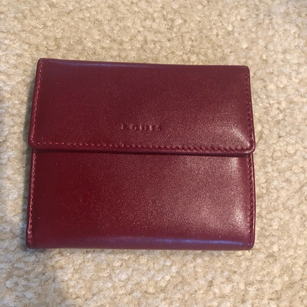 LODIS dark red leather wallet